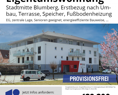 1-Zimmer Wohnung Wohnung in Blumberg, 34m², Erstbezug