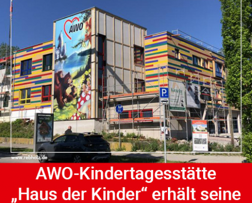 AWO Kindertagesstätte in Schwenningen erhält seine markante Fassade.