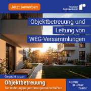 Gesucht Versammlungsleitung & Objektbetreuung (m/w/d) von Wohnungseigentümergemeinschaften Vollzeit oder Teilzeit