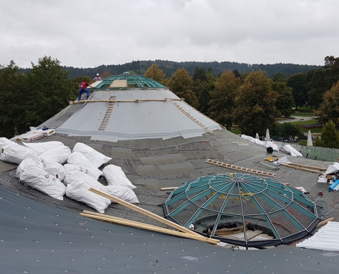 Dachsanierung Solemar 2018 - Austausch der Dachkuppel