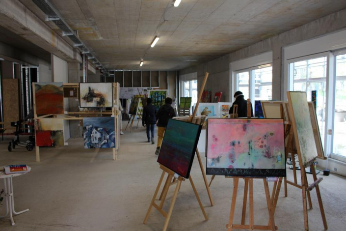 ImobiliART – Kunst im Raum, Ausstellung in Bad Dürrheim im Rohbaugebäude Wohnen am Park