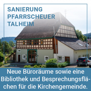 Pfarrscheuer Talheim erfolgreich saniert - Infobild