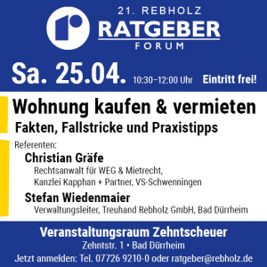 Rebholz Ratgeber-Forum Wohnung kaufen und vermieten