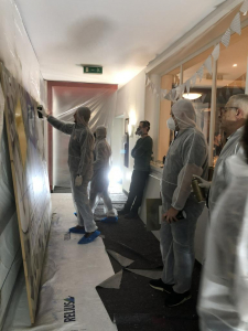 Rebholz Weihnachtsfeier 2025 - beim Sprayen