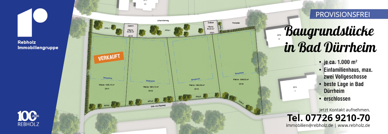 Slider Grundstück für Einfamilienhaus, Bad Dürrheim