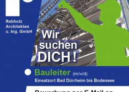 Stellenanzeige Bauleiter (m/w/d) – Rebholz Architekten u. Ing. GmbH, Bad Dürrheim
