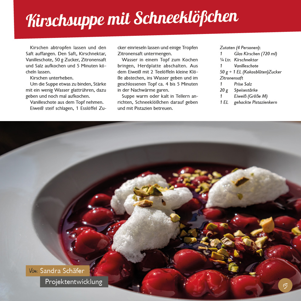 Rebholz SUPPENbook - Rezept Kirschsuppe mit Schneeklößchen