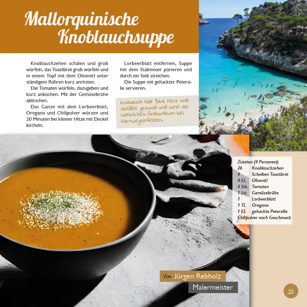 Rebholz SUPPENbook - Rezept Mallorquinische Knoblauchsuppe