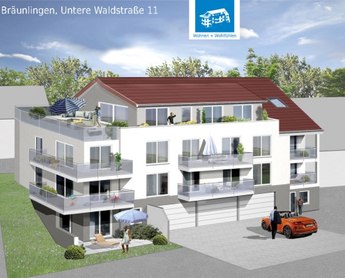 3D Visualisierung - Mehrfamilienhaus in Bräunlingen, Untere Waldstraße 11