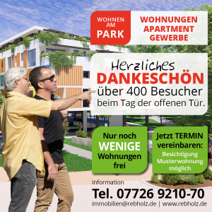 Wohnen am Park, Bad Dürrheim über 400 Besucher beim Tag der offenen Tür